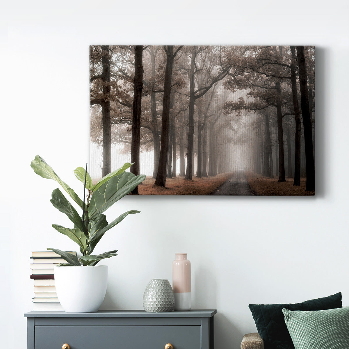 Misty Road - Canvas Art Print
