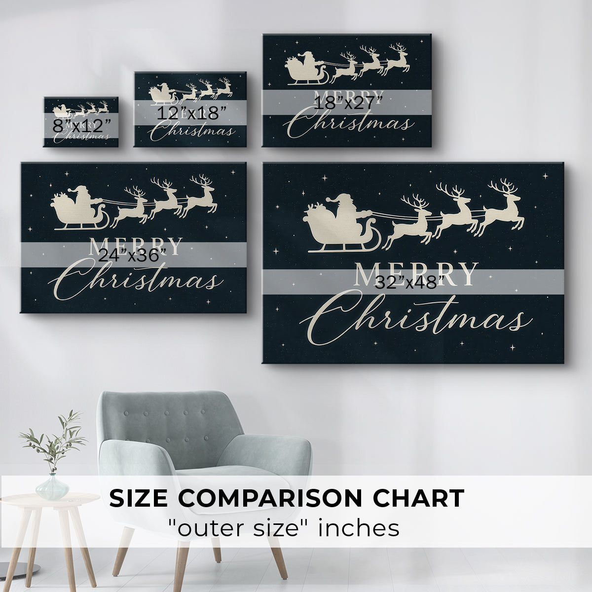 Frosted Bells Square - Canvas Art Print