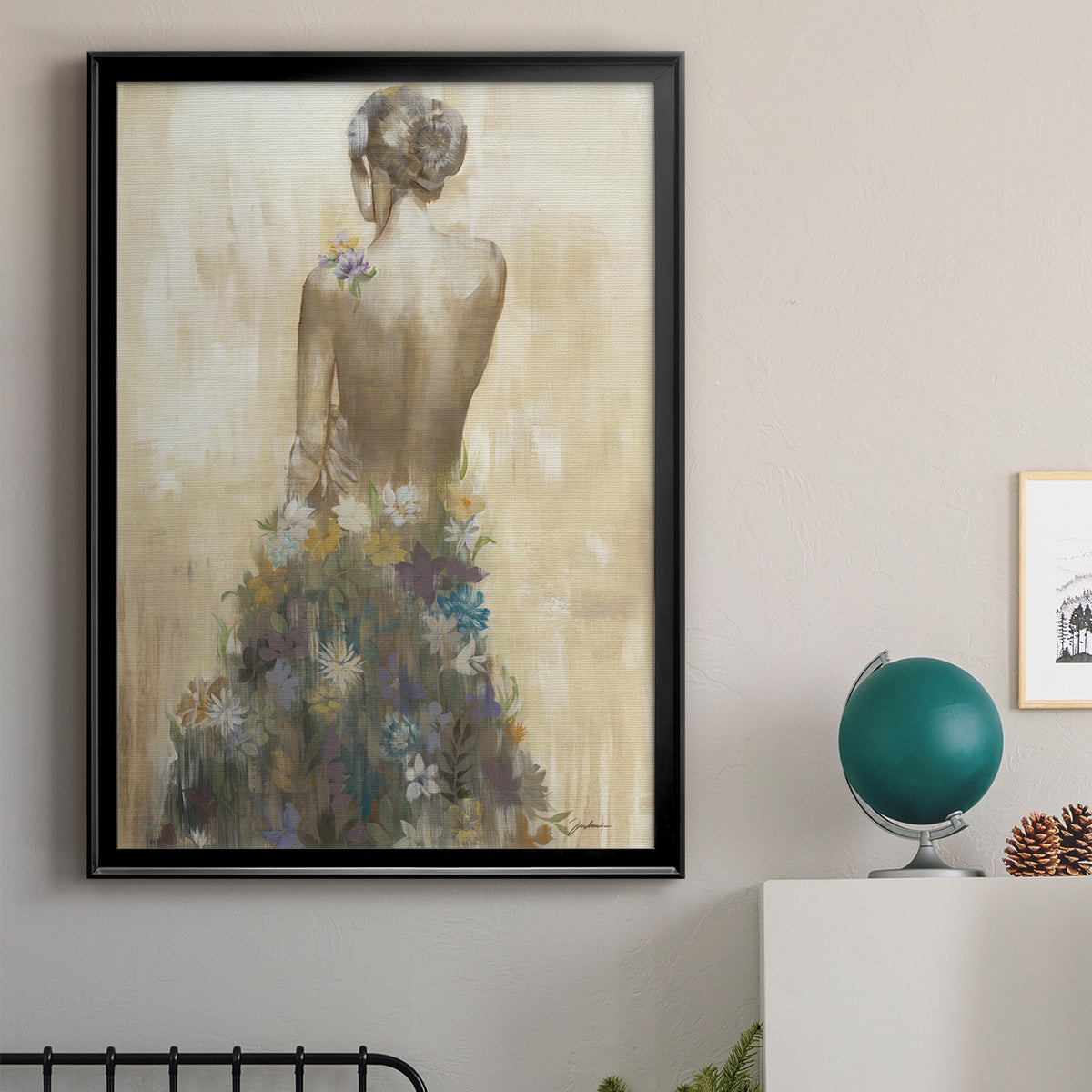 Garden Gown - Modern Framed Canvas Print