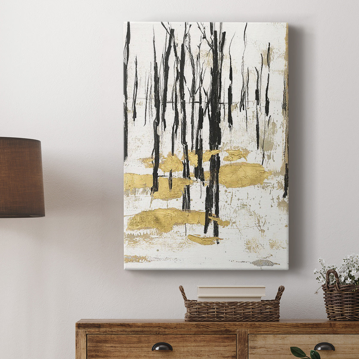 Gilded Winter I Premium Gallery Wrapped Canvas - Ready to Hang