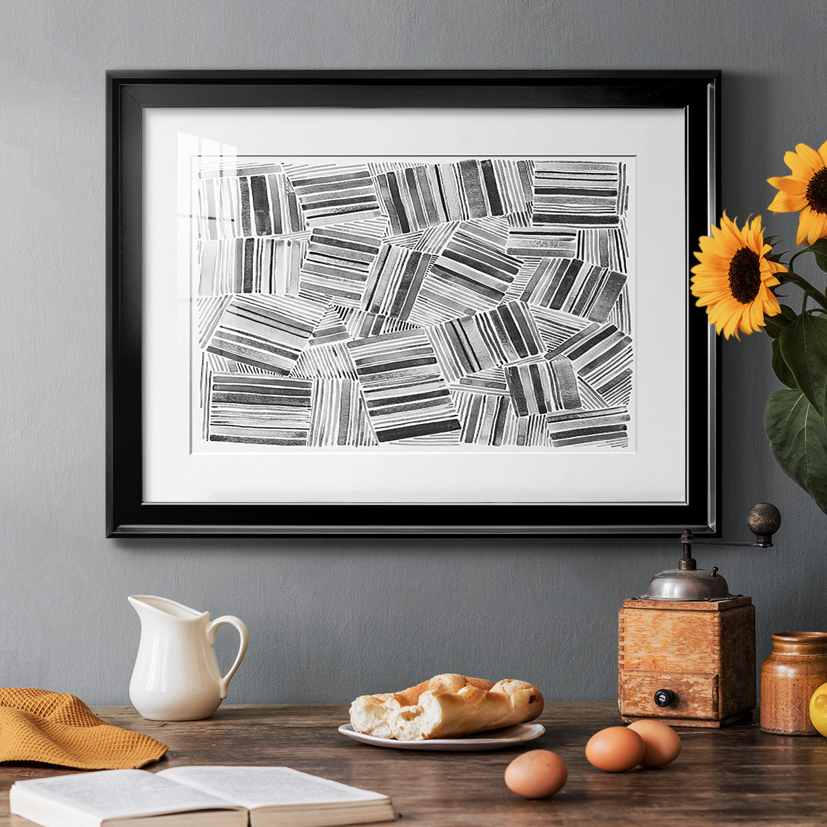 Quilted Pattern III - Modern Framed Art Print