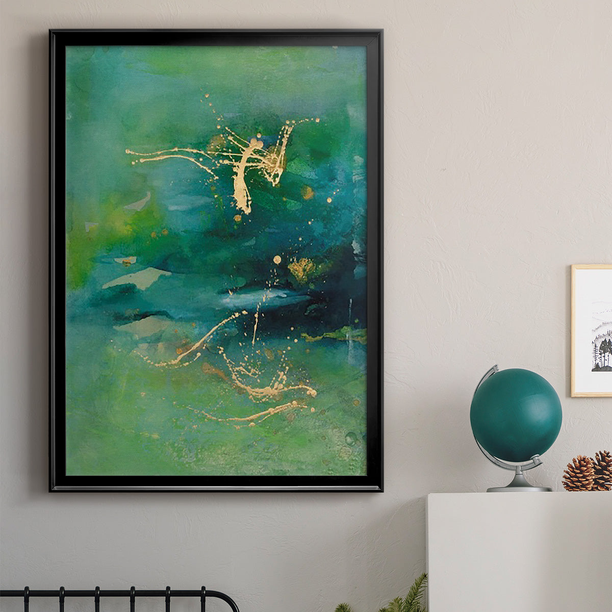 Peaceful Diptych II - Modern Framed Canvas Print