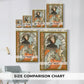 Size comparison chart for canvas art prints, showing multiple size options.