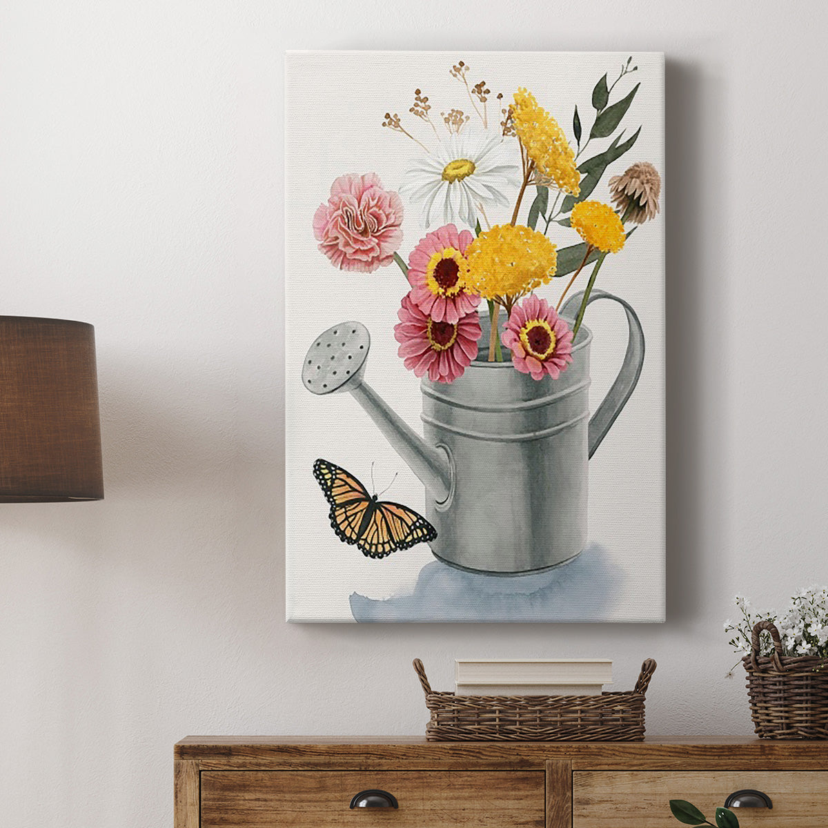 Watering Can Bouquet I Premium Gallery Wrapped Canvas - Ready to Hang