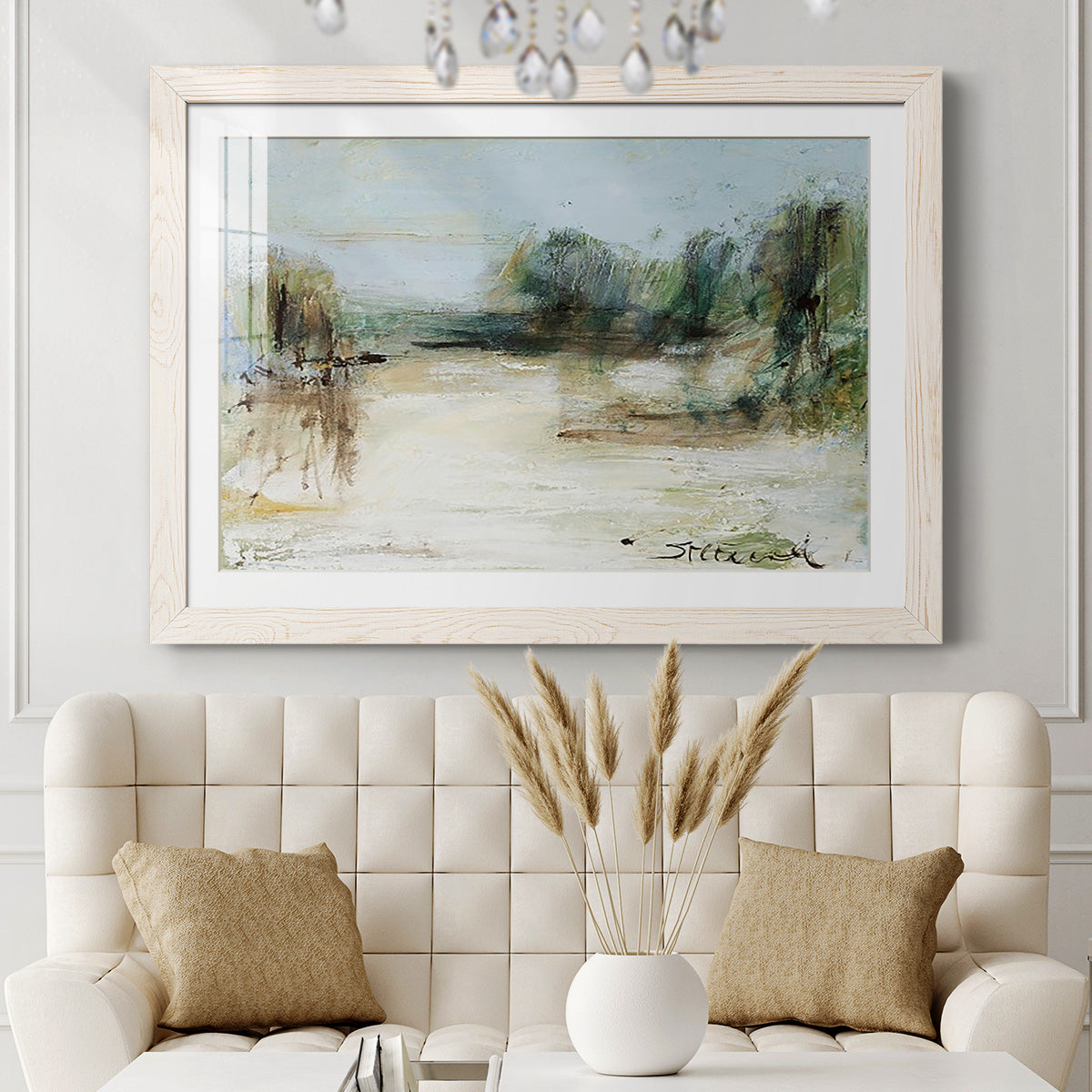 Wintery Horizon III - Barnwood Framed Art Print