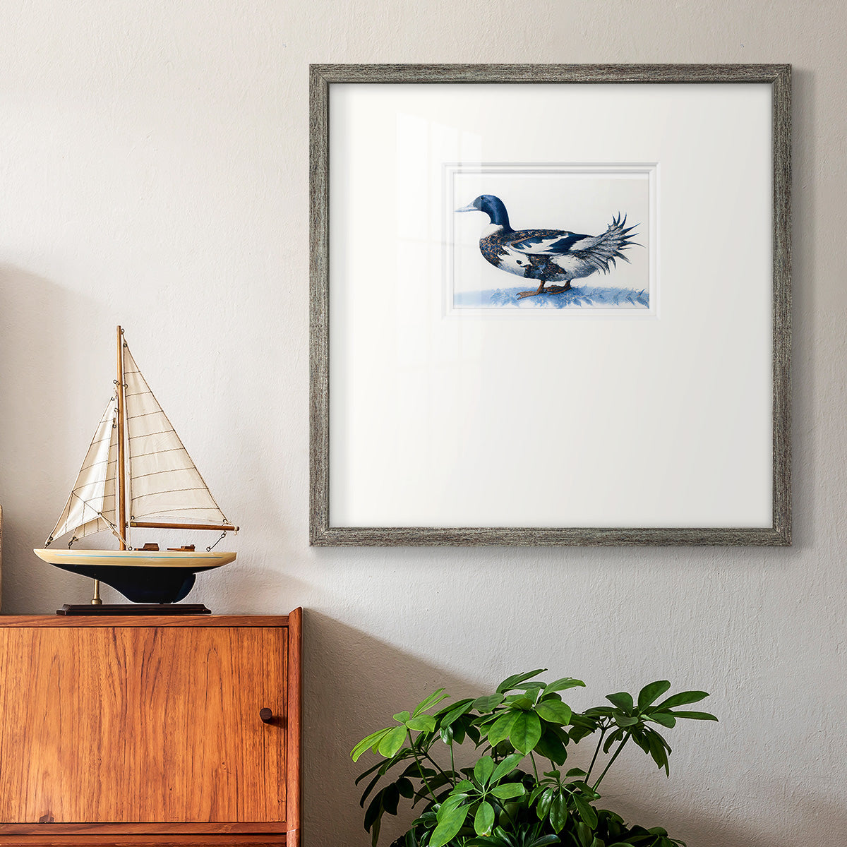 Mallard Blue II - Double Matboard Framed Print