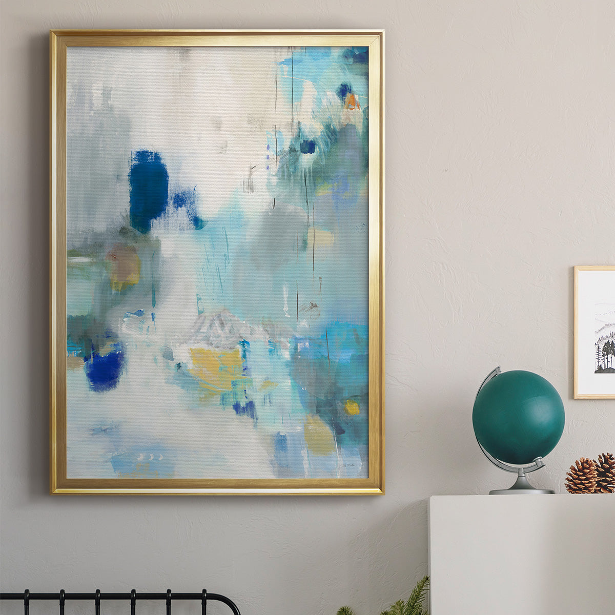 Celeste Motion II - Modern Framed Canvas Print