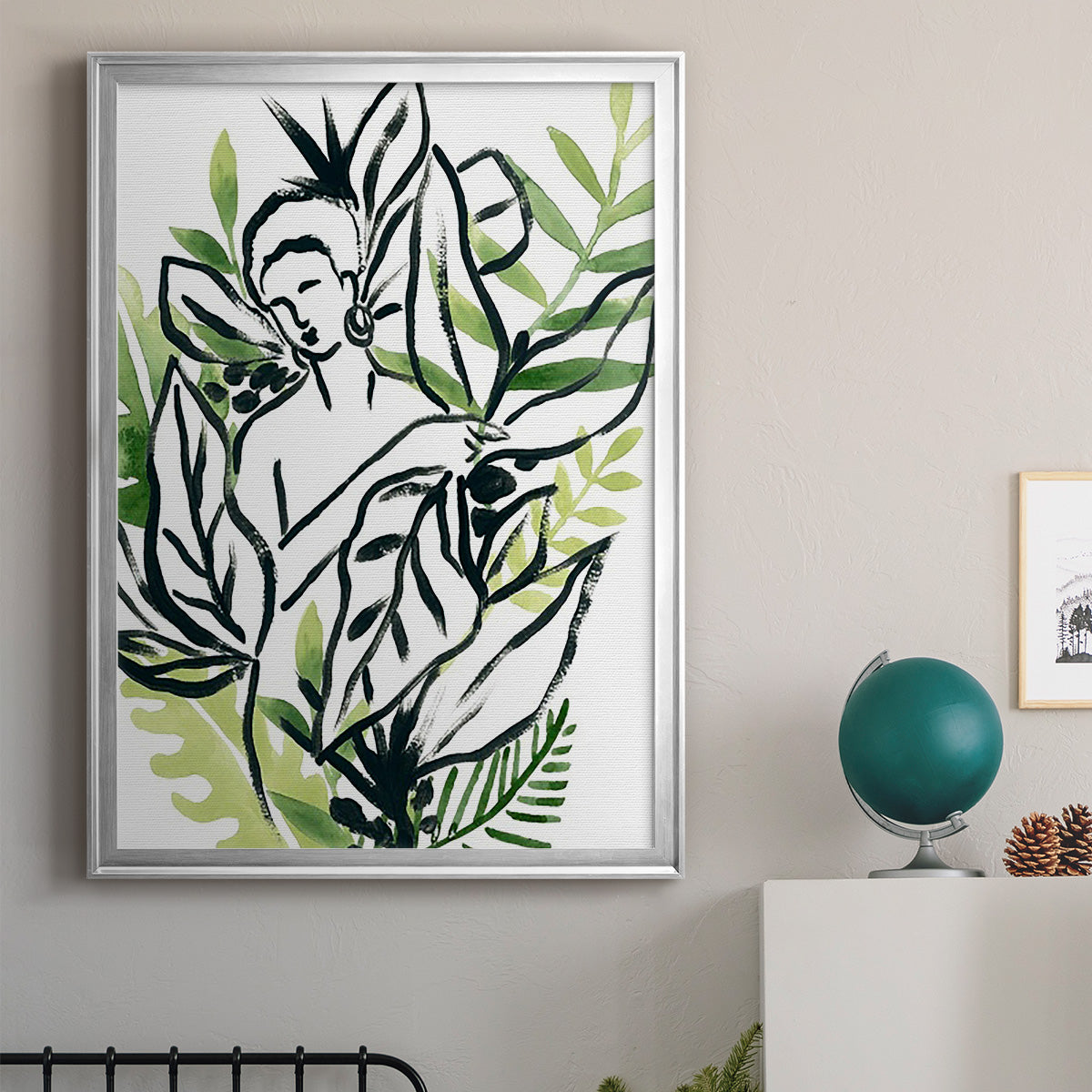 Tropical Sketchbook IV - Modern Framed Canvas Print