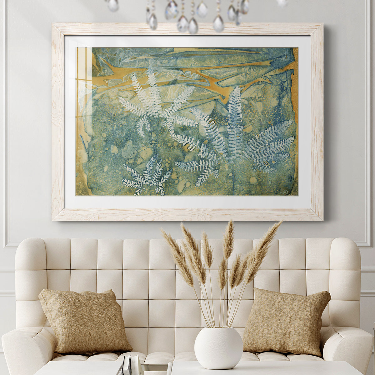 Floating Ferns - Barnwood Framed Art Print