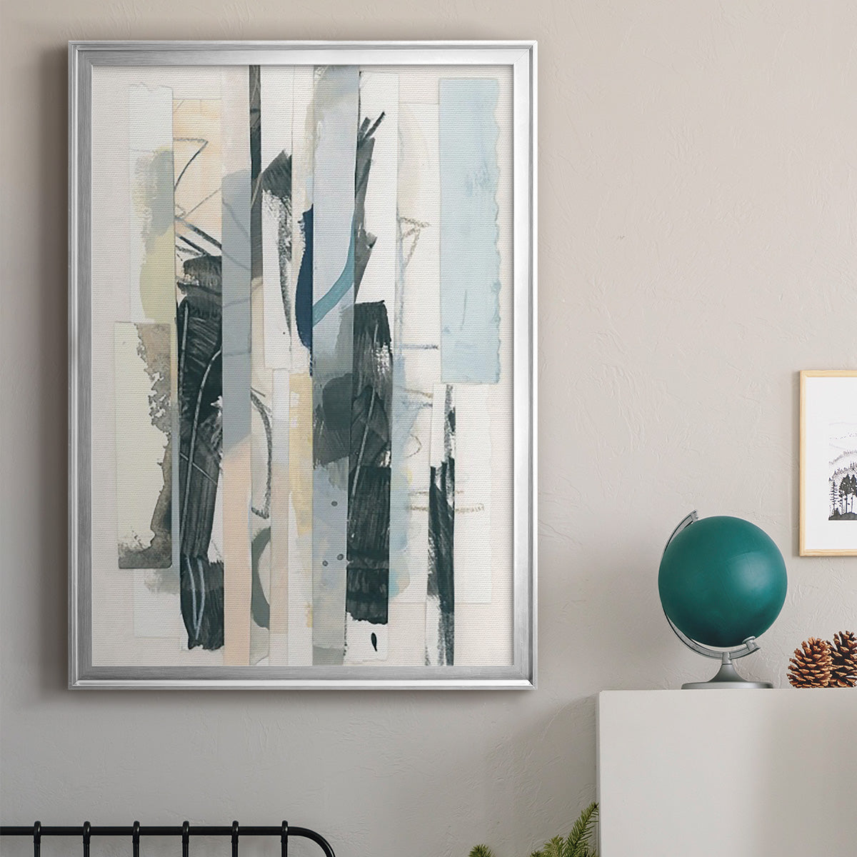 Paper Strata I - Modern Framed Canvas Print