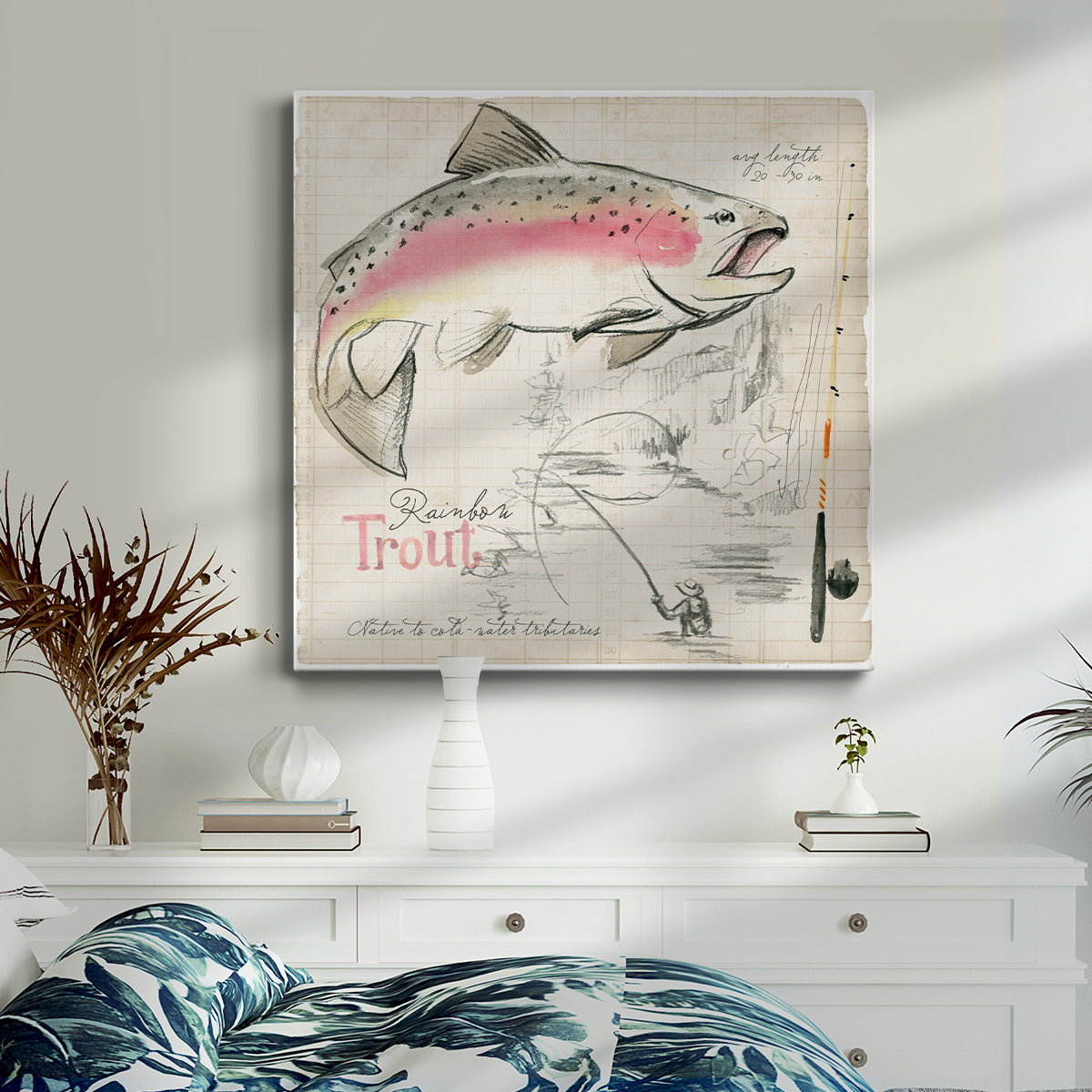 Trout Journal I-Premium Gallery Wrapped Canvas - Ready to Hang