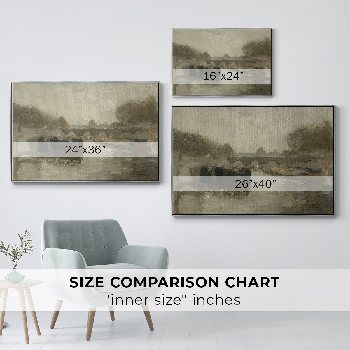 The Bridge (Le pont), 1895 - Floater Framed Canvas Print