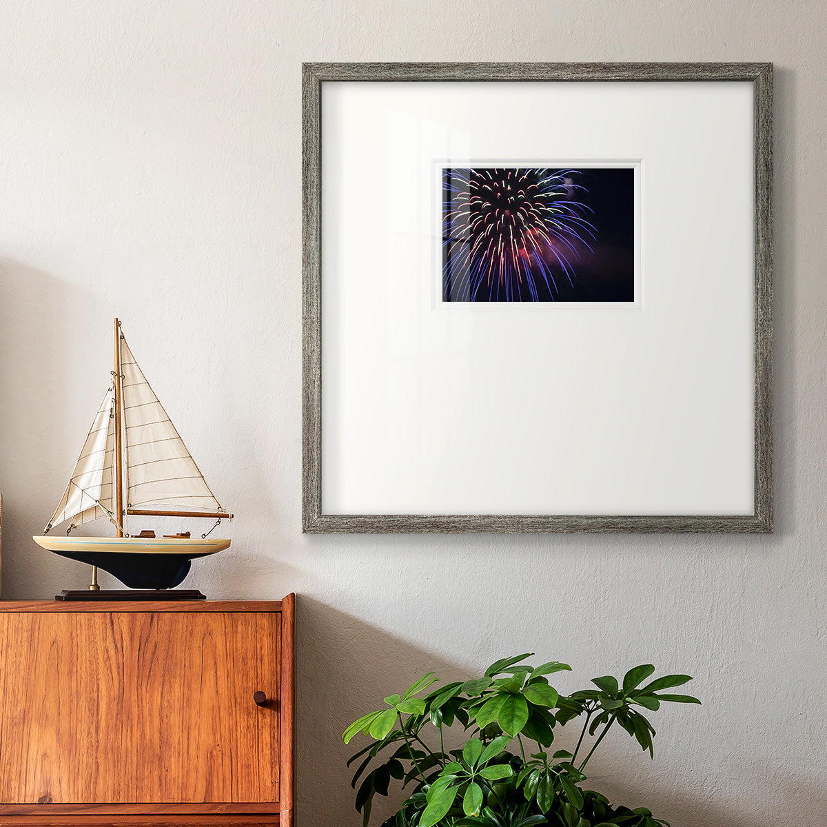 Sky Flower Premium Framed Print Double Matboard