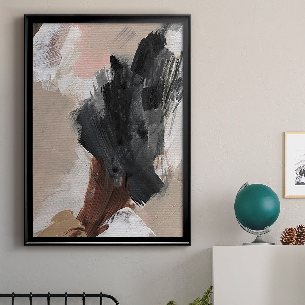 Unbleached Neutrals IV - Modern Framed Canvas Print