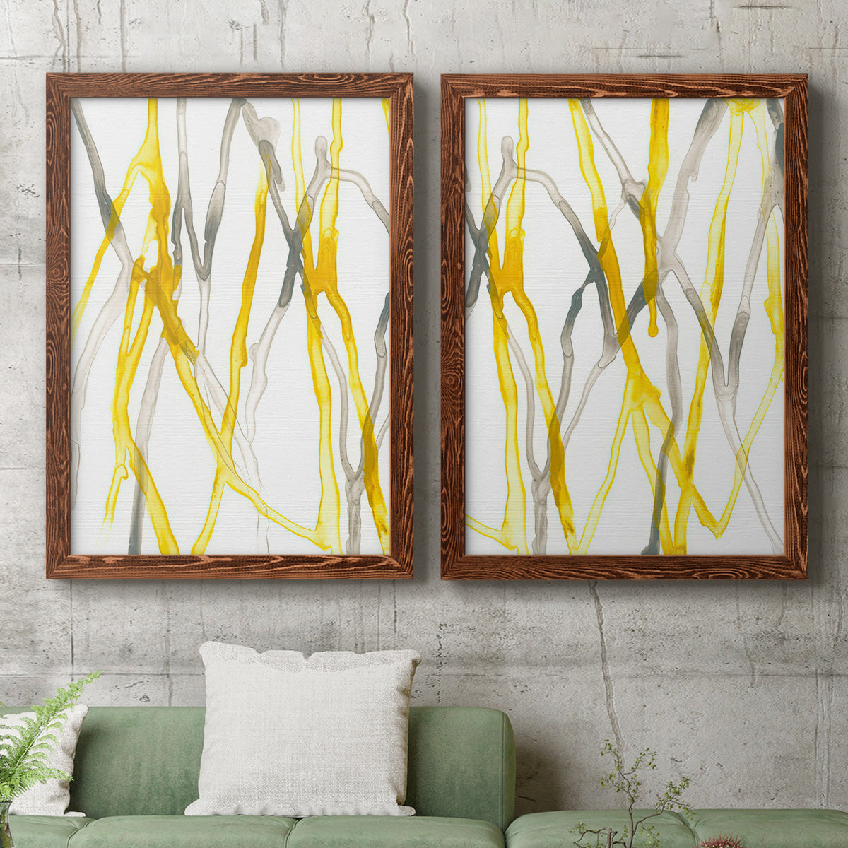 Runnel XIX - Premium Framed Canvas 2 Piece Set - Ready to Hang