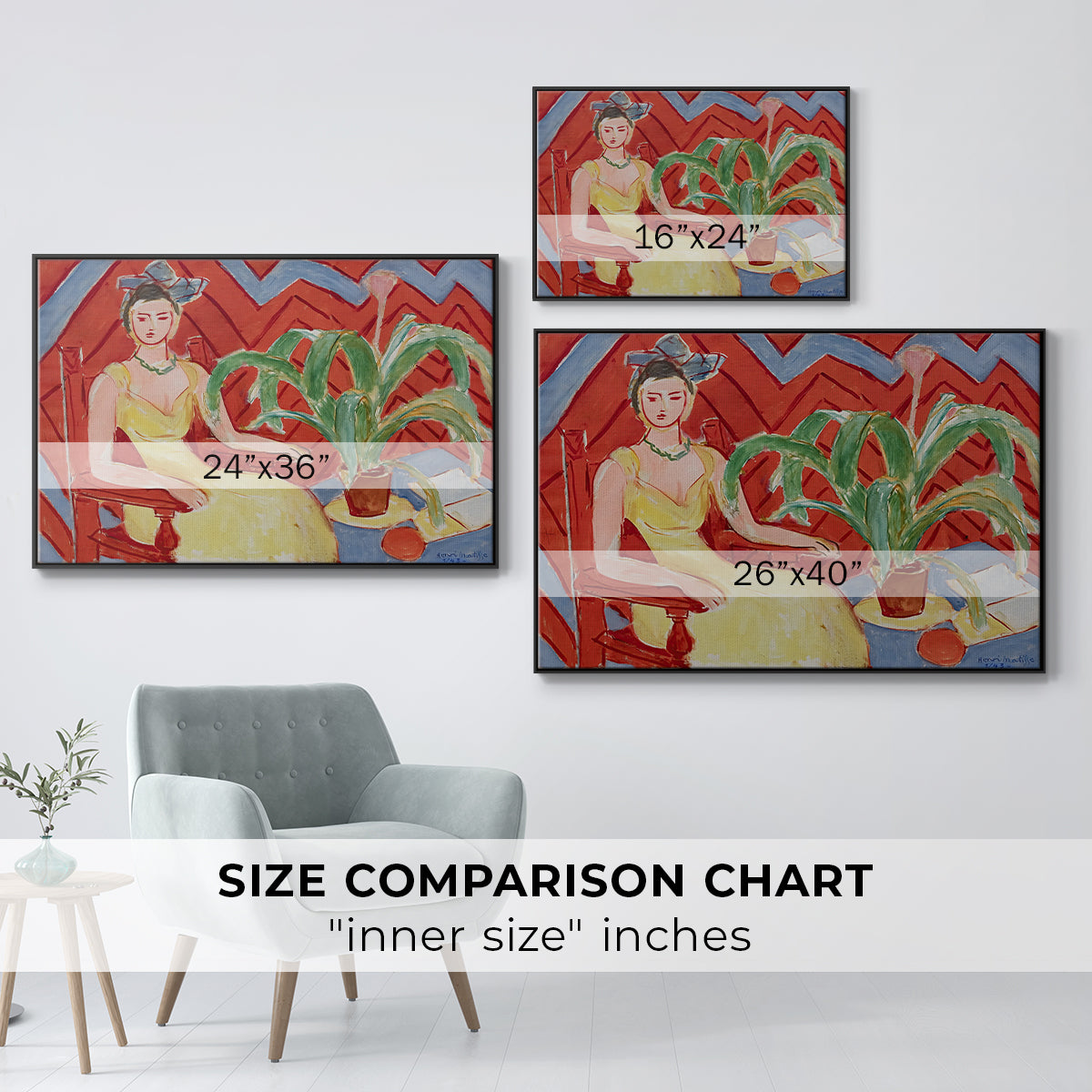 Michaella, 1943 - Floater Framed Canvas Print
