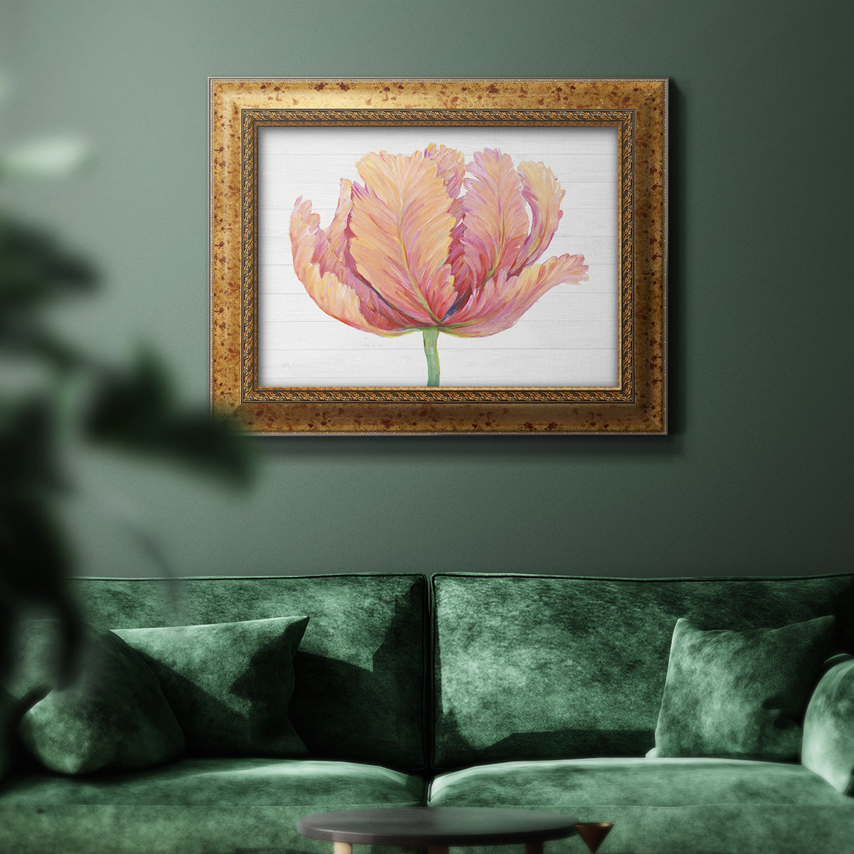 Single Pink Bloom I Premium Framed Canvas- Ready to Hang