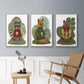 Hot Chocolate Bear - Framed Premium Gallery Wrapped Canvas L Frame 3 Piece Set - Ready to Hang