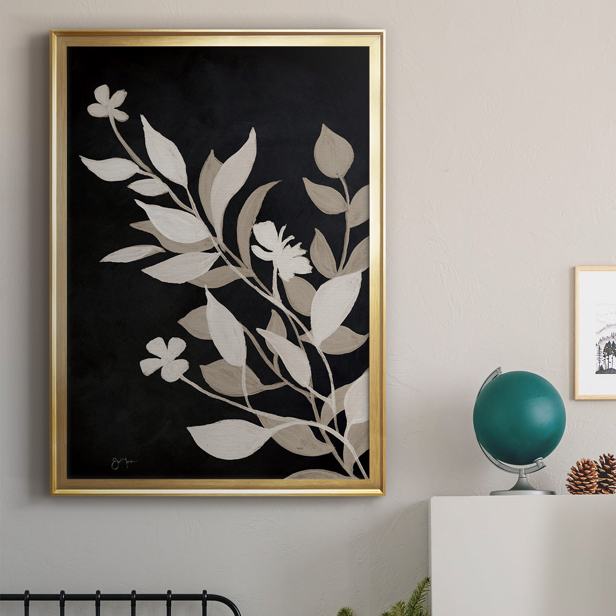 Midnight Silhouette II - Modern Framed Canvas Print