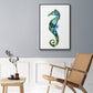 Seahorse Framed Premium Gallery Wrapped Canvas - Ready to Hang