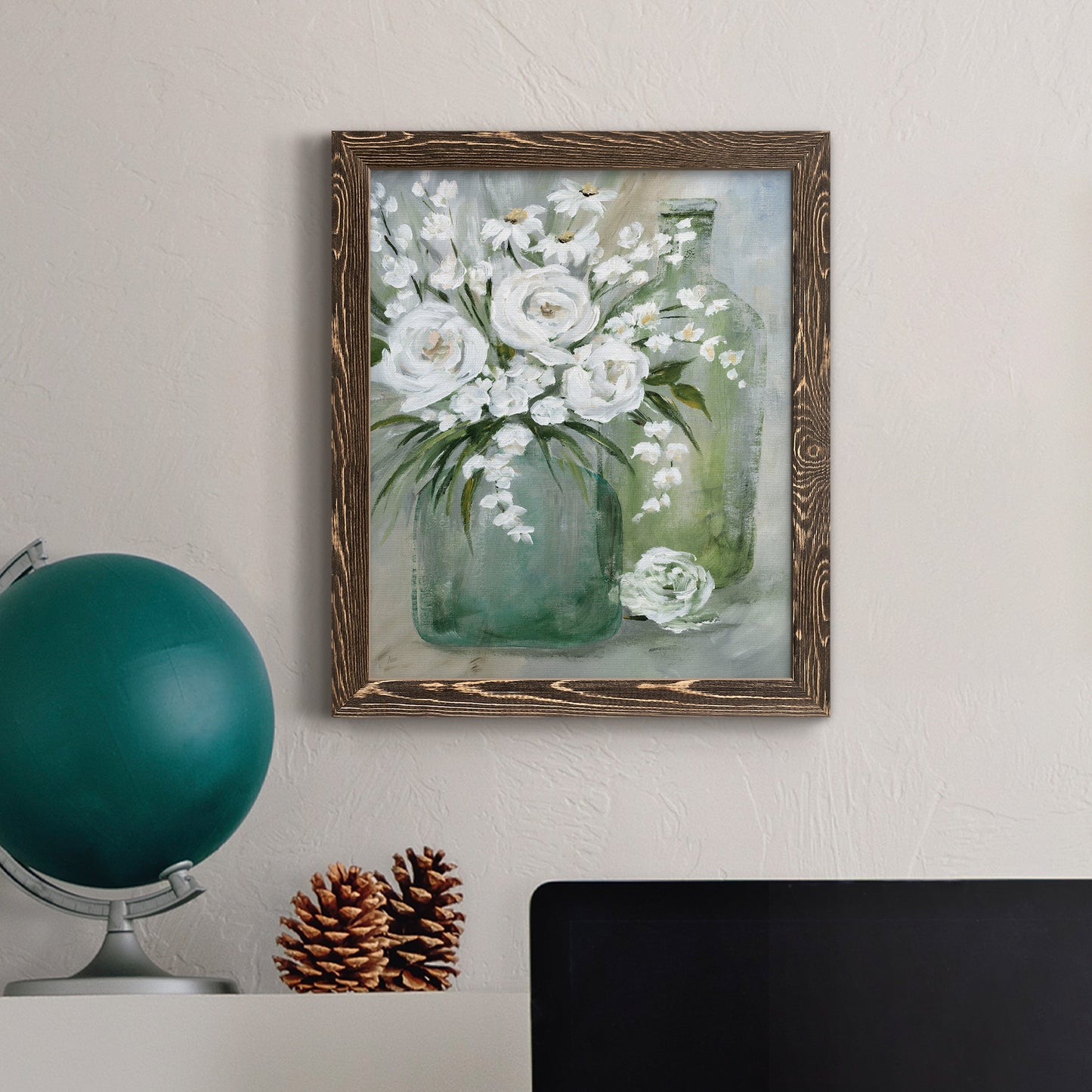 Rosey Afternoon - Premium Canvas Framed in Barnwood - Ready to Hang