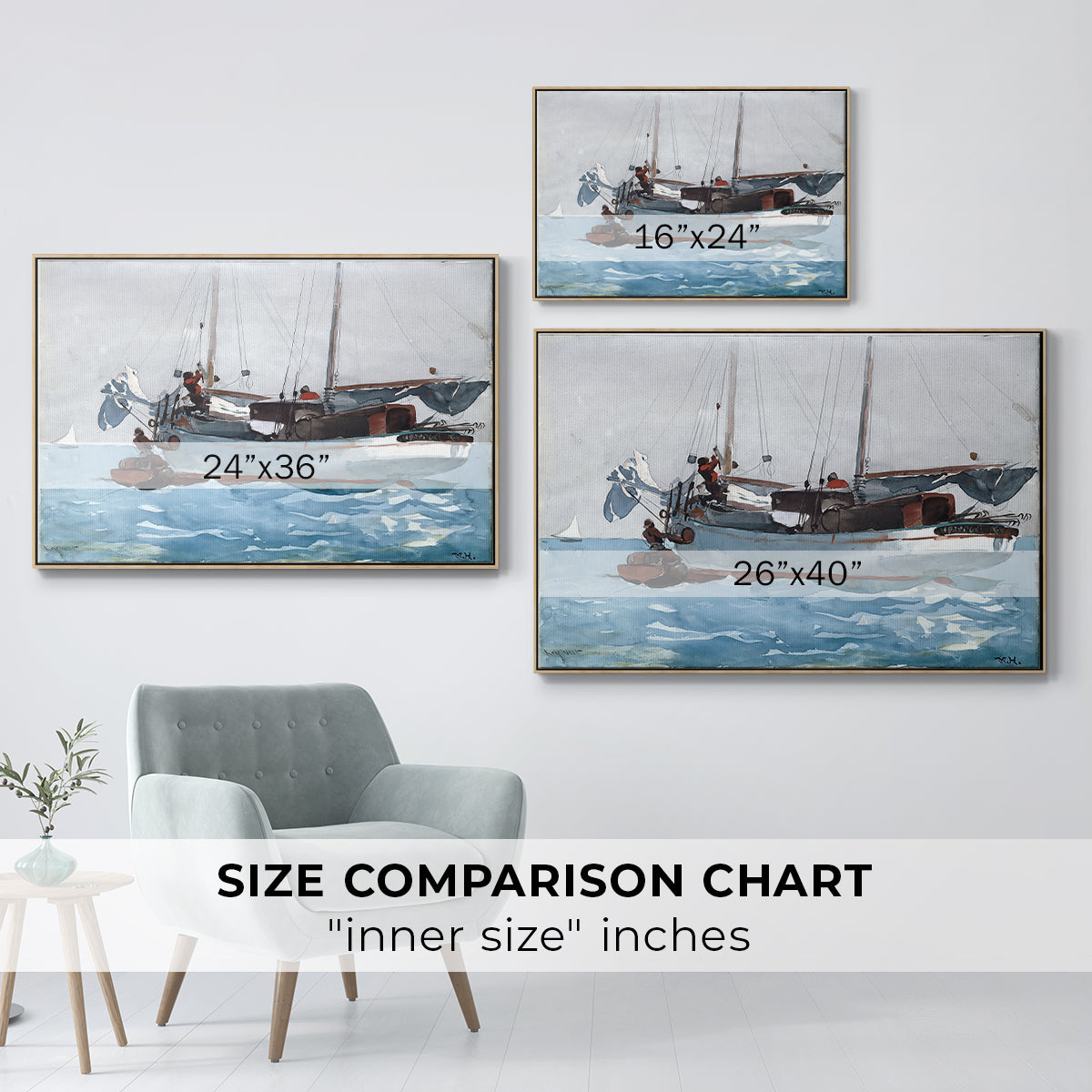 Taking on Wet Provisions, 1903 - Floater Framed Canvas Print