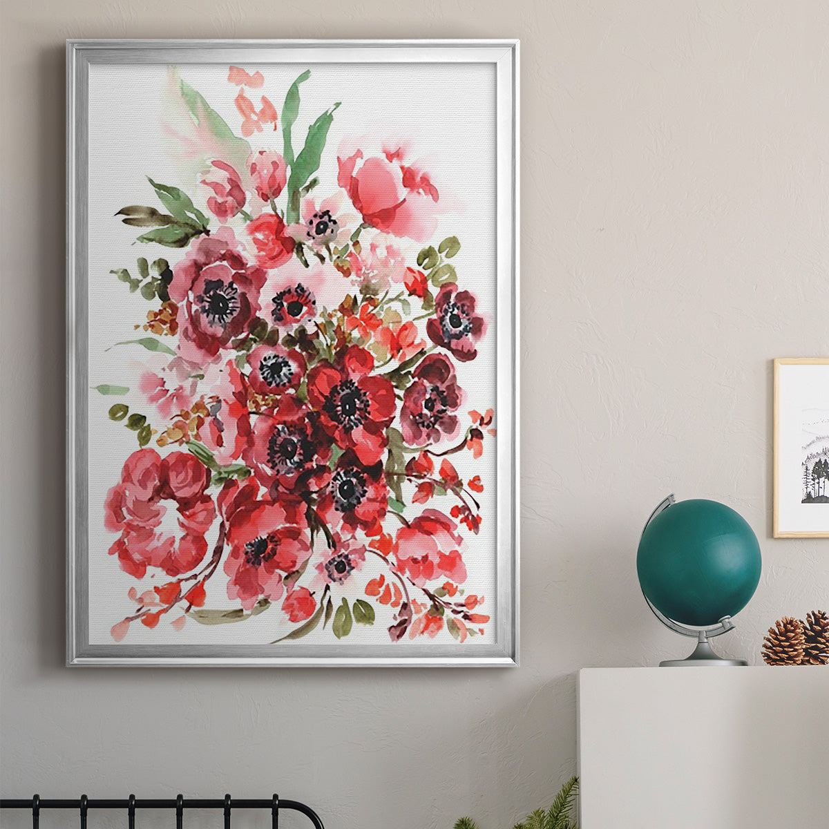 Icelandic Poppies II - Modern Framed Canvas Print