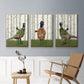 Periwinkle Patch I - Framed Premium Gallery Wrapped Canvas L Frame 3 Piece Set - Ready to Hang