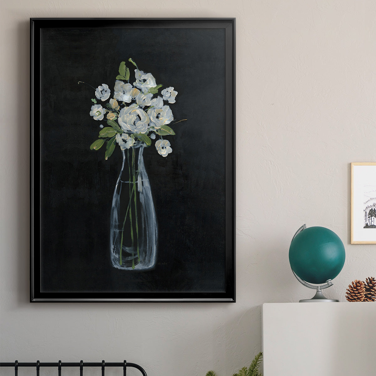 Sophisticated Farm Floral II - Modern Framed Canvas Print