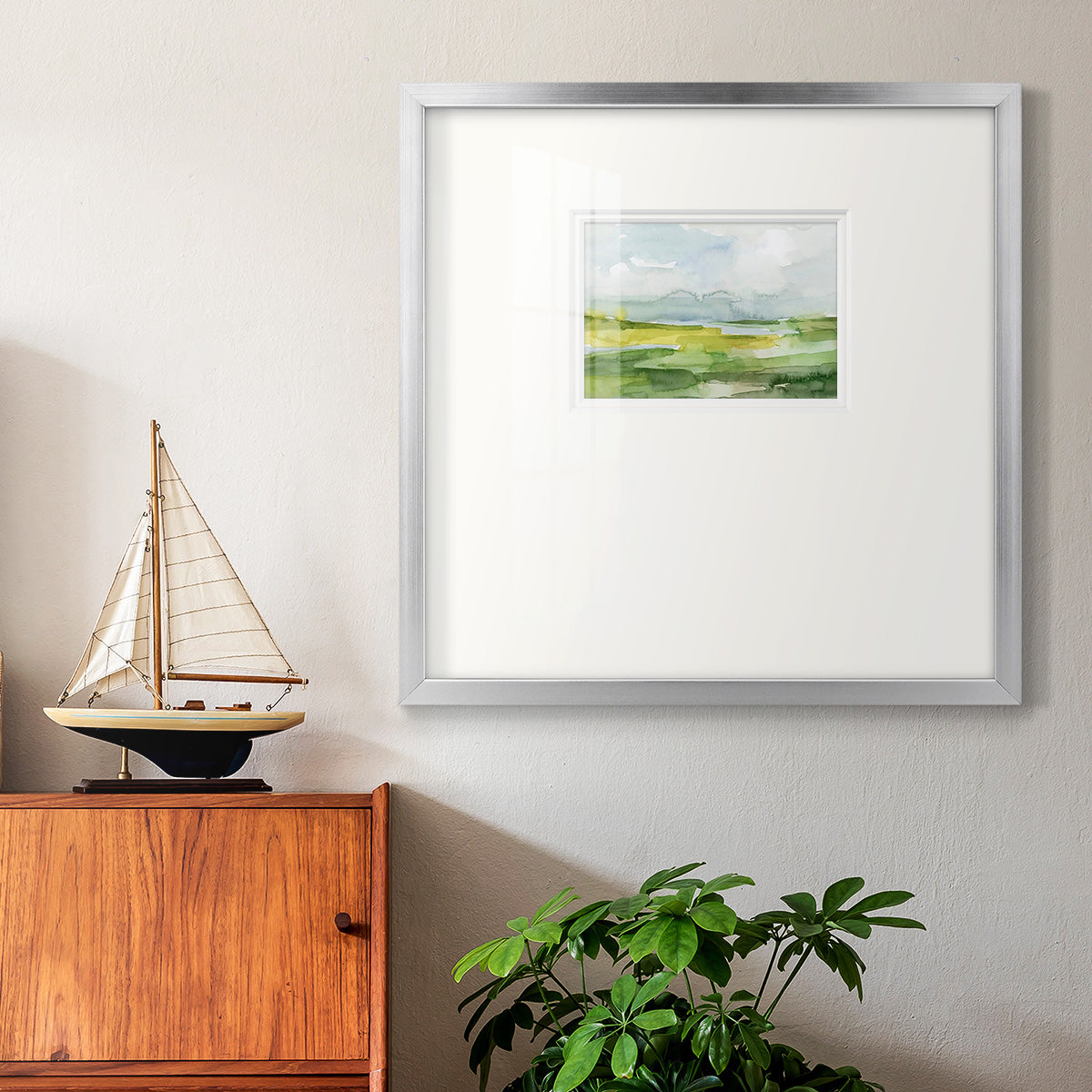 Watery Lowlands II Premium Framed Print Double Matboard