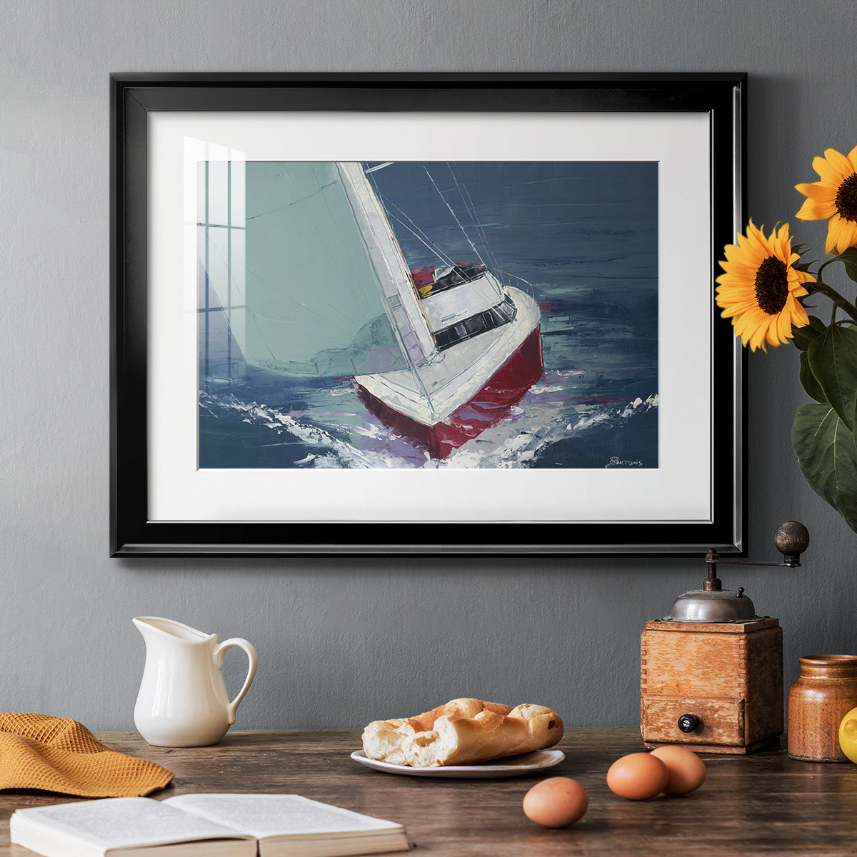 Day Sailing Premium Framed Print - Ready to Hang