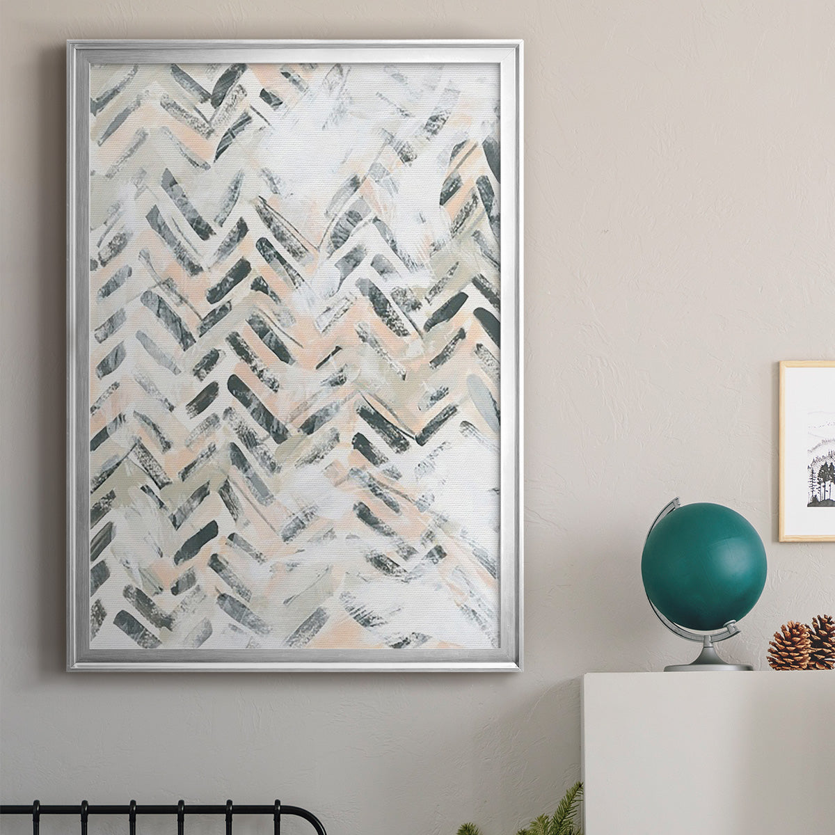 Sand Glyphs II - Modern Framed Canvas Print