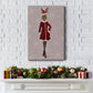 Christmas Christmas Fashion Bunny - Gallery Wrapped Canvas