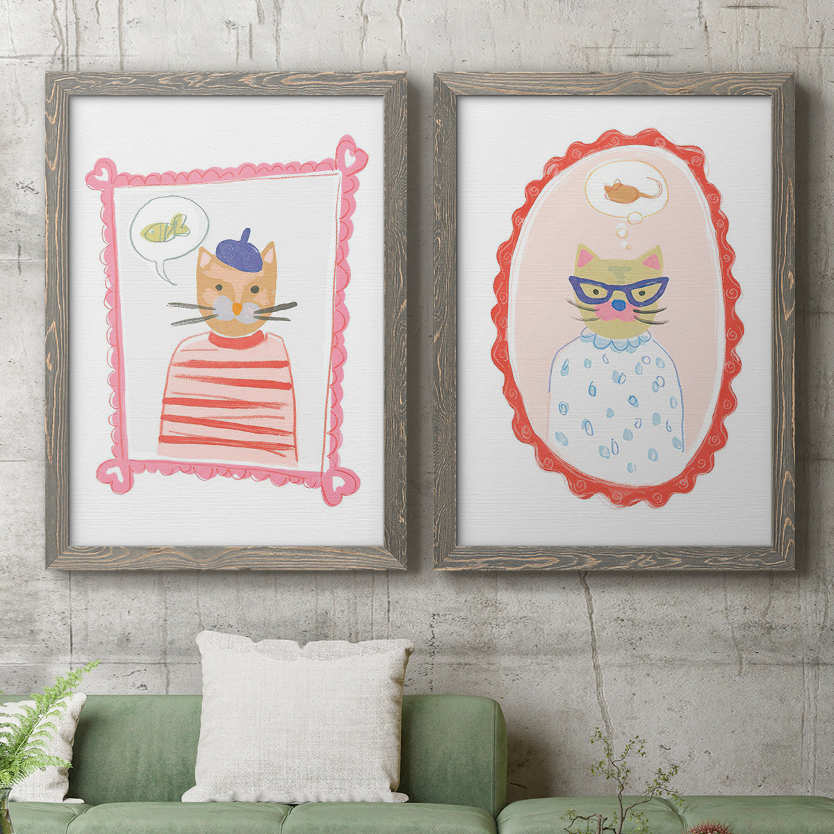 Cameo Characters I - Premium Framed Canvas 2 Piece Set - Ready to Hang