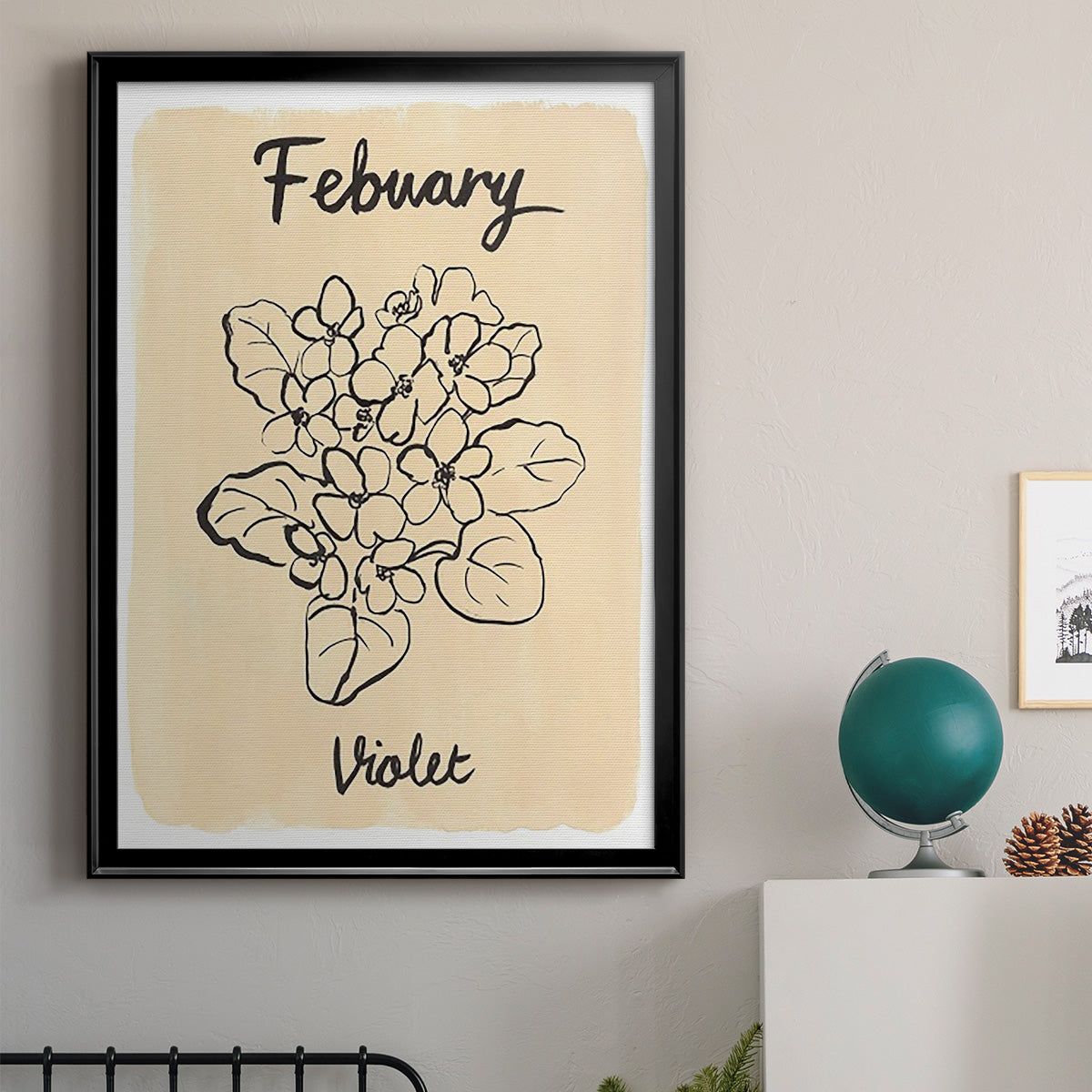 Birth Month II - Modern Framed Canvas Print