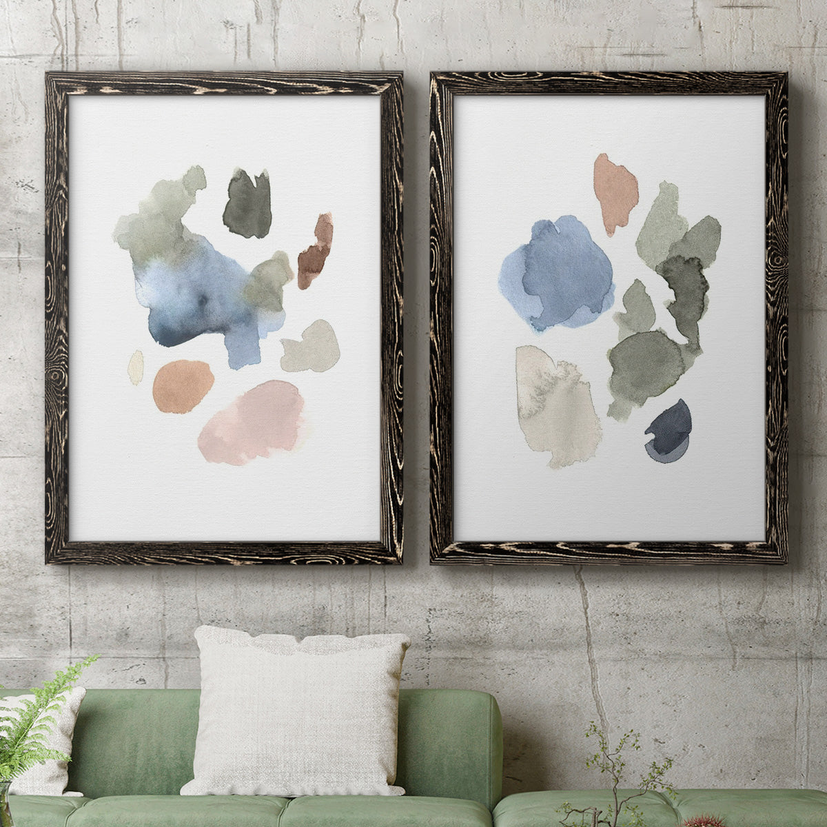 Fresh Start I - Premium Framed Canvas 2 Piece Set - Ready to Hang