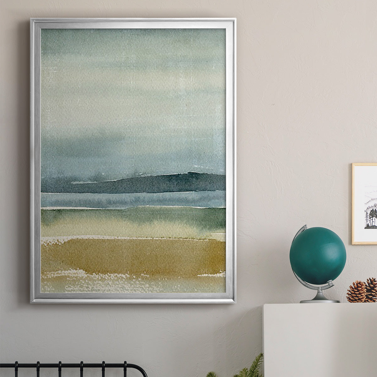 Ochre Outlook I - Modern Framed Canvas Print