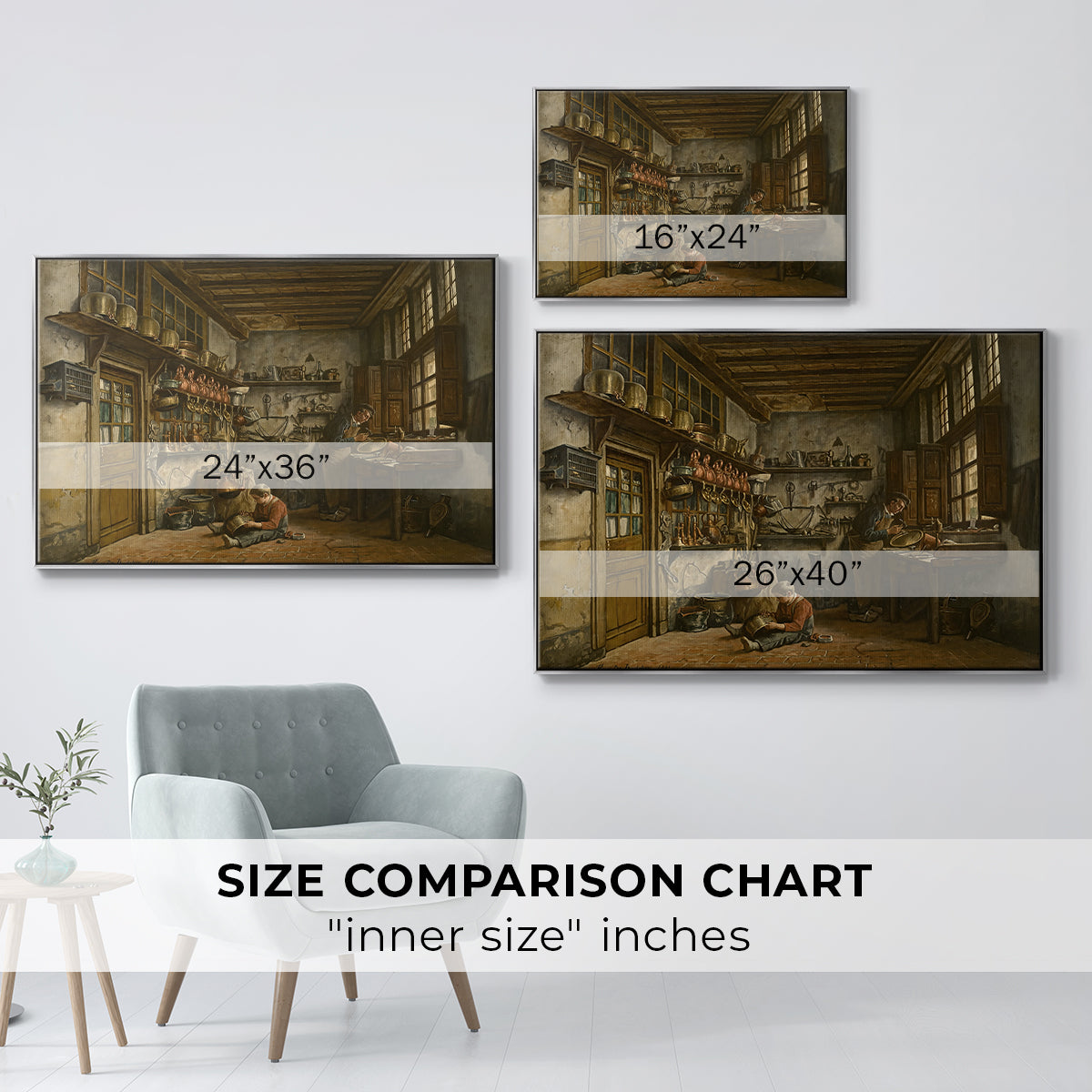 The Tinker, 1861 - Floater Framed Canvas Print