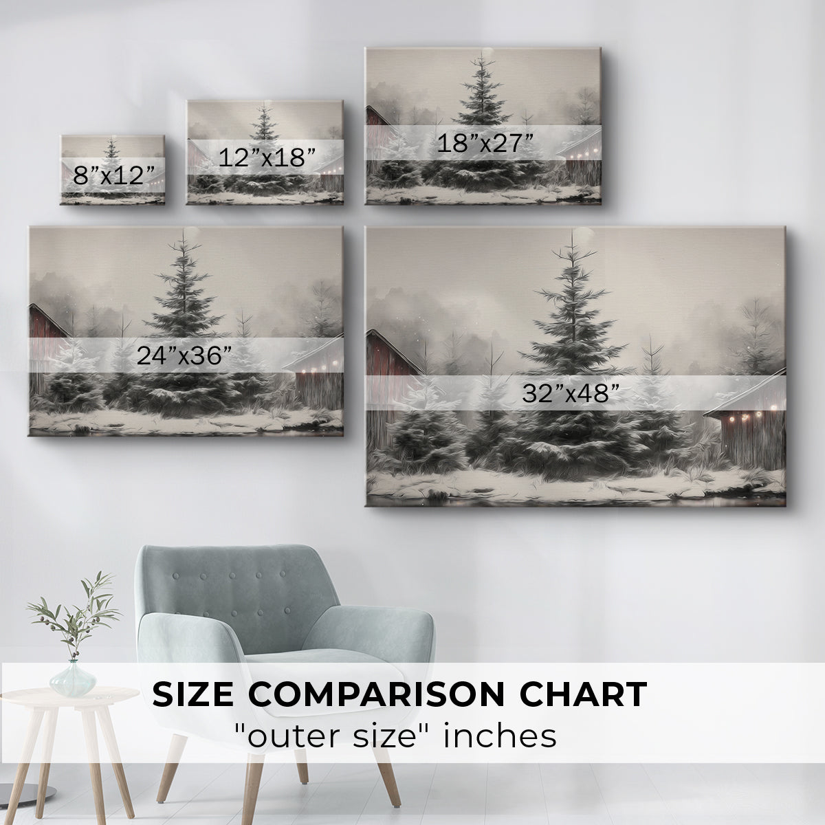 Pale Winter Night Serenade - Canvas Art Print