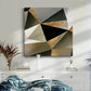 Gold Polygon Wall II - Canvas Art Print
