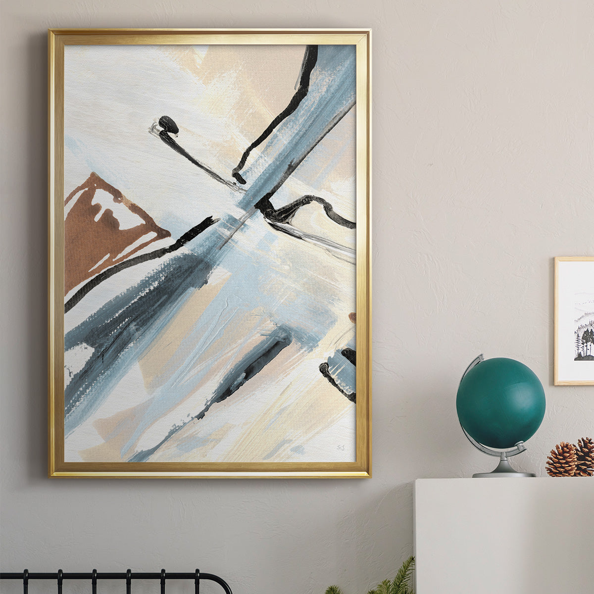 Dancing Wind Revisit I - Modern Framed Canvas Print