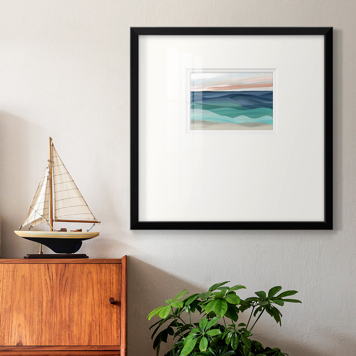 Shifting Seas Premium Framed Print Double Matboard