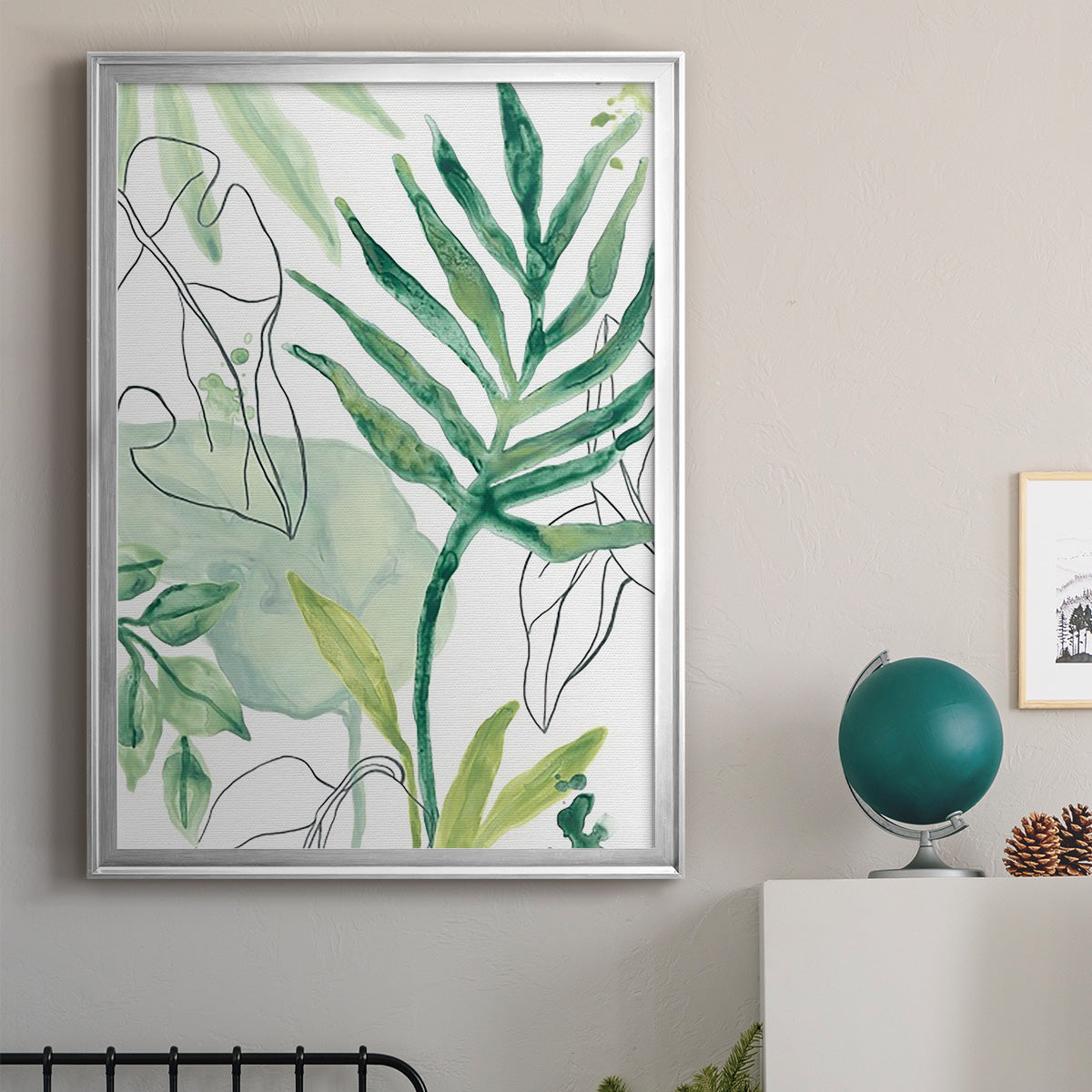 Tropical Palm Chorus III - Modern Framed Canvas Print