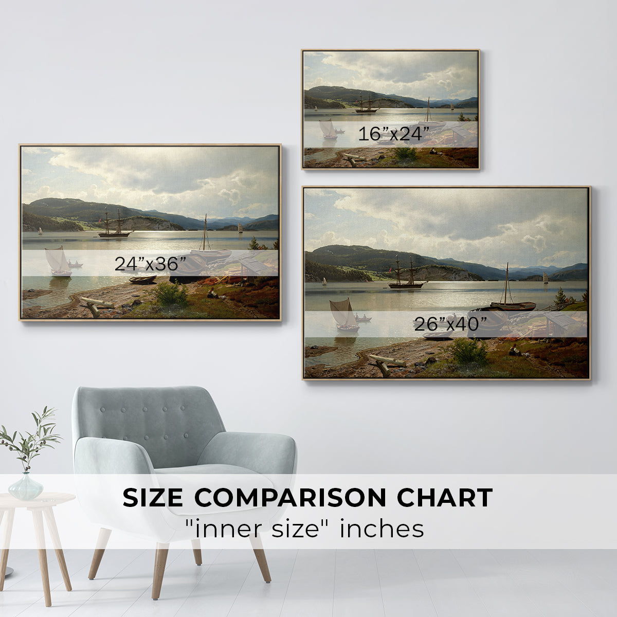 By the Water, 1876 - Floater Framed Canvas Print