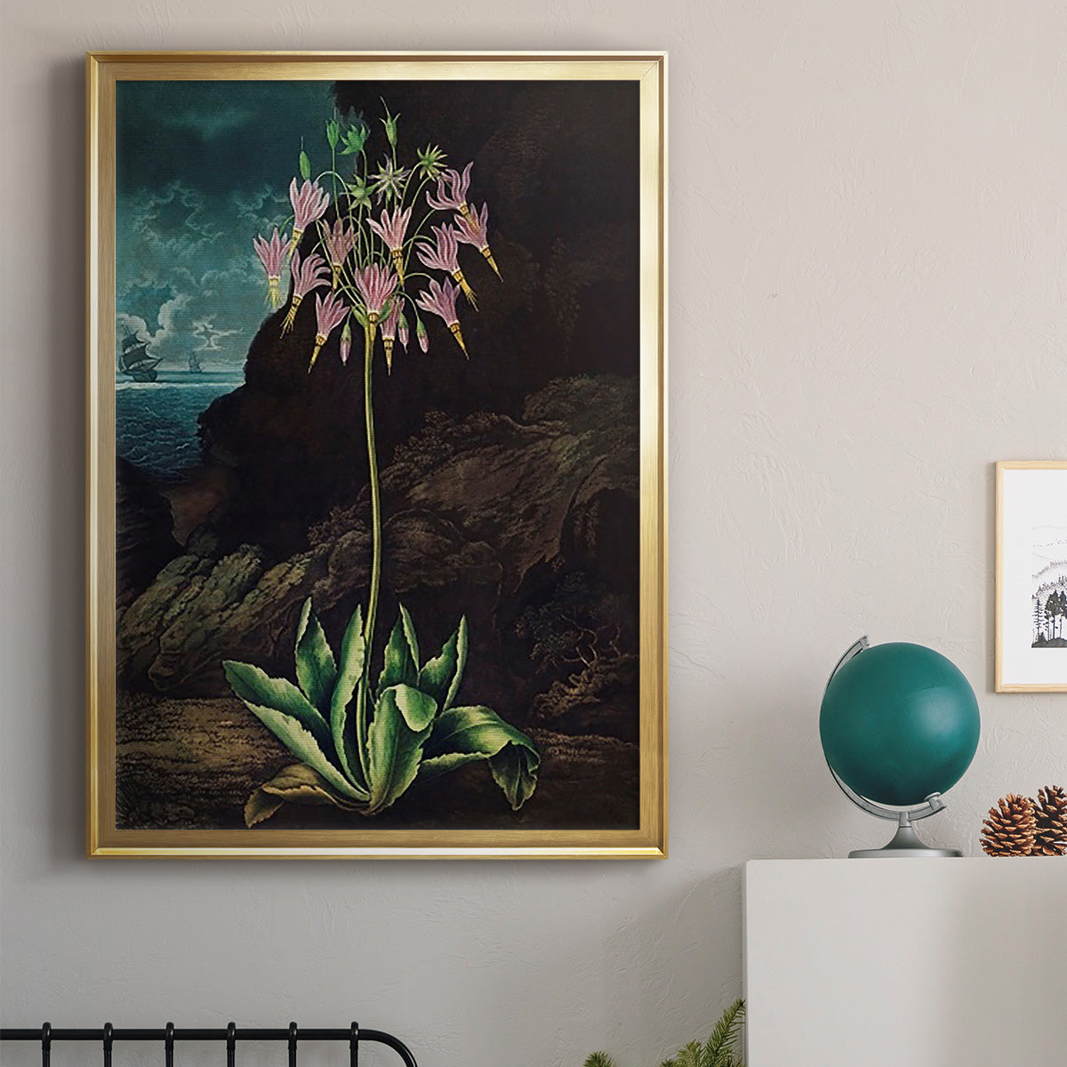 Temple of Flora II - Modern Framed Canvas Print