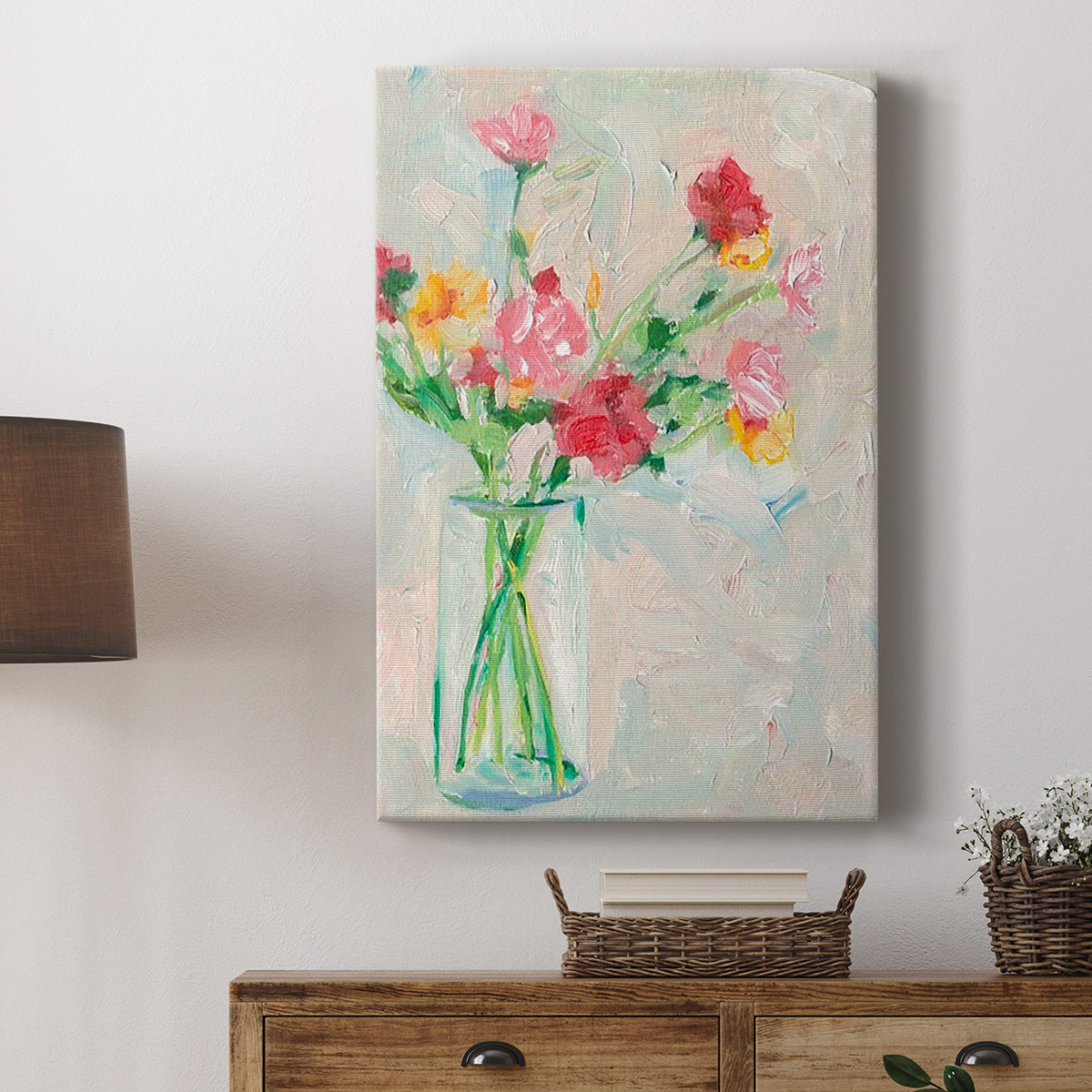 Painterly Soft Bouquet I - Canvas Art Print