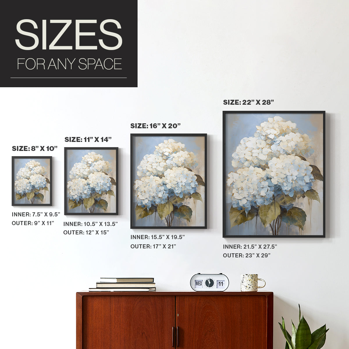 Floral Study Series XLIII - Restickable Framed Art Set