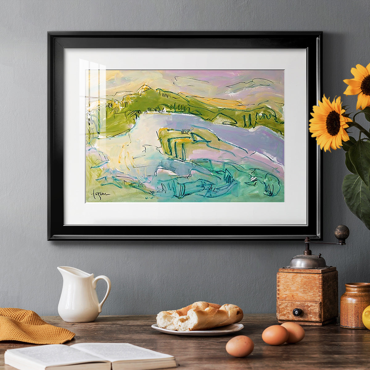 Treasured Island - Modern Framed Art Print