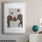 Elephant Bouquet, Portrait - Modern Framed Canvas Print