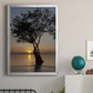 Sunset Silhouette - Modern Framed Canvas Print
